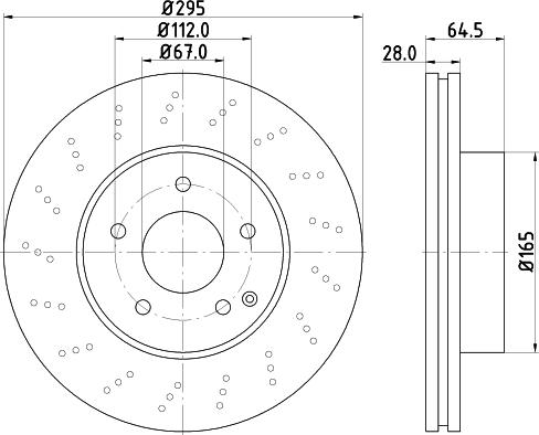 HELLA 8DD 355 128-801 - Brake Disc autospares.lv