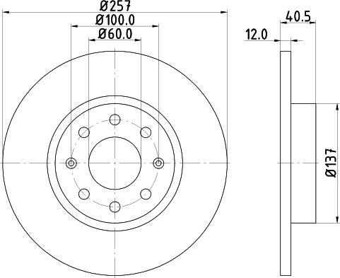 HELLA 8DD 355 114-351 - Brake Disc autospares.lv