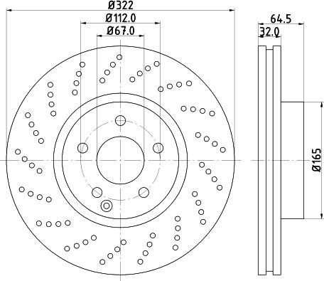 HELLA 8DD 355 114-231 - Brake Disc autospares.lv