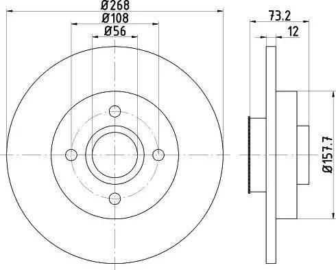 HELLA 8DD 355 114-741 - Brake Disc autospares.lv