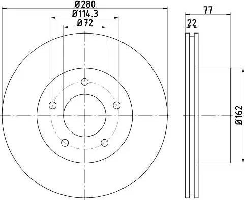 HELLA 8DD 355 115-901 - Brake Disc autospares.lv