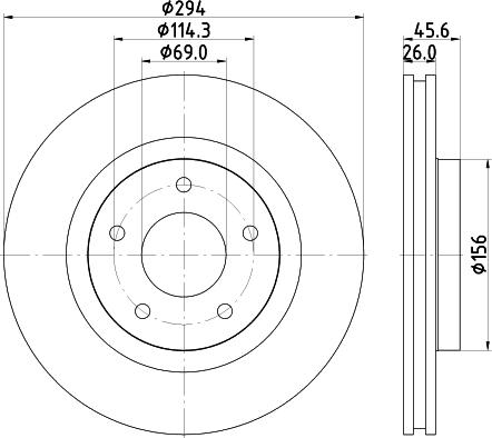 HELLA 8DD 355 115-911 - Brake Disc autospares.lv