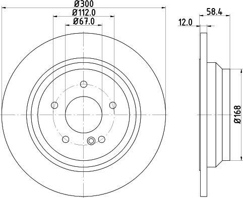 HELLA 8DD 355 115-412 - Brake Disc autospares.lv