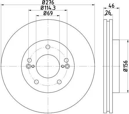 HELLA 8DD 355 115-091 - Brake Disc autospares.lv