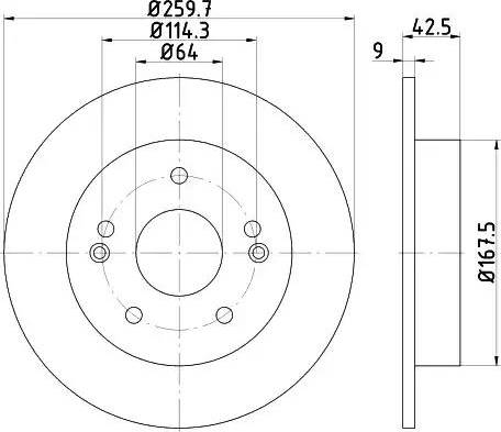 HELLA 8DD 355 115-021 - Brake Disc autospares.lv