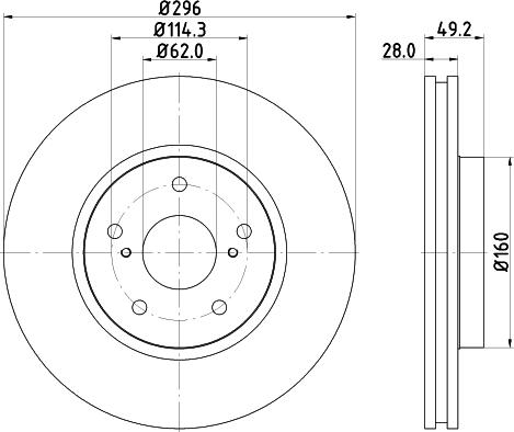 HELLA 8DD 355 115-191 - Brake Disc autospares.lv