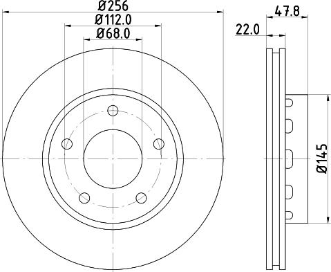 HELLA 8DD 355 115-182 - Brake Disc autospares.lv