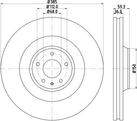 HELLA 8DD 355 115-892 - Brake Disc autospares.lv