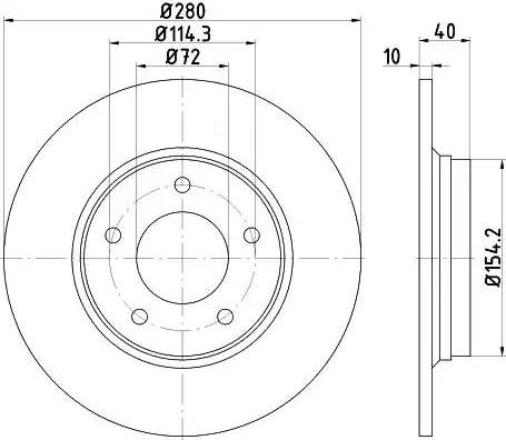 HELLA 8DD 355 115-831 - Brake Disc autospares.lv