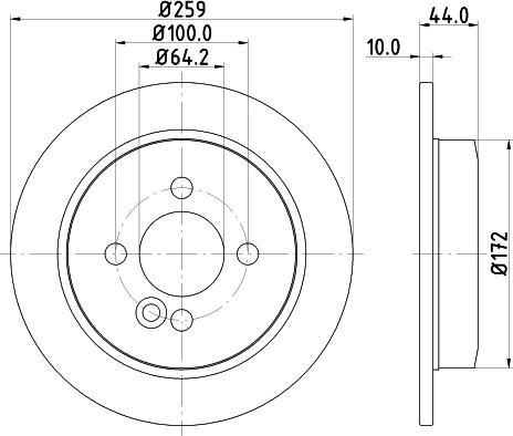 HELLA 8DD 355 115-261 - Brake Disc autospares.lv