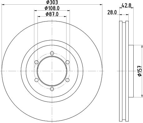 HELLA 8DD 355 115-721 - Brake Disc autospares.lv