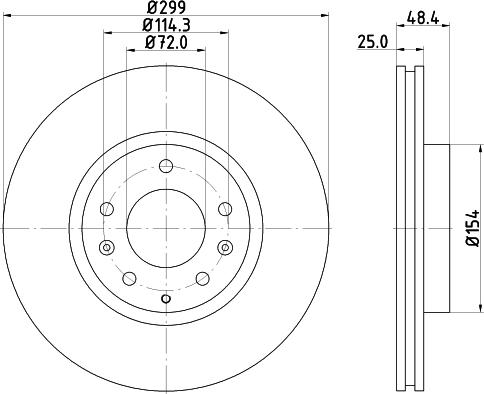 HELLA 8DD 355 128-991 - Brake Disc autospares.lv