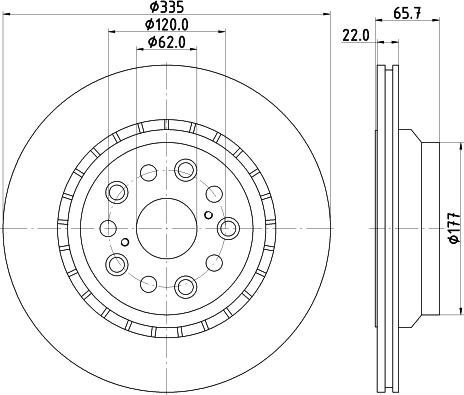 HELLA 8DD 355 116-931 - Brake Disc autospares.lv