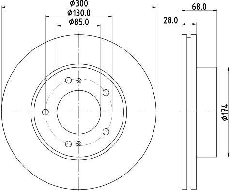 HELLA 8DD 355 116-461 - Brake Disc autospares.lv