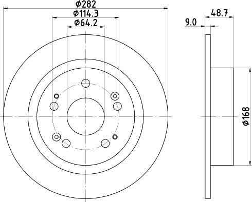 HELLA 8DD 355 116-521 - Brake Disc autospares.lv