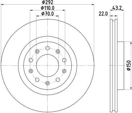 HELLA 8DD 355 116-691 - Brake Disc autospares.lv