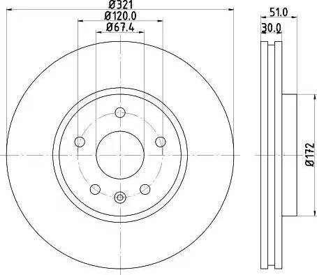 HELLA 8DD 355 121-581 - Brake Disc autospares.lv