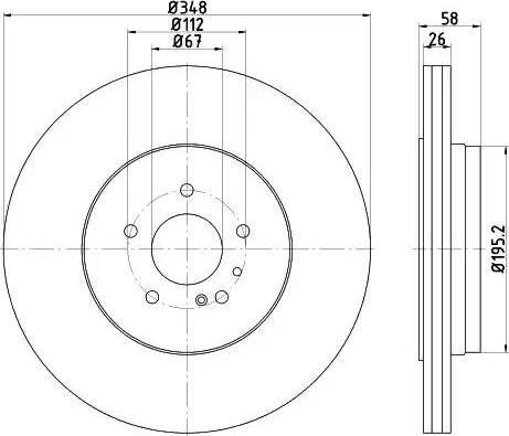 HELLA 8DD 355 116-291 - Brake Disc autospares.lv