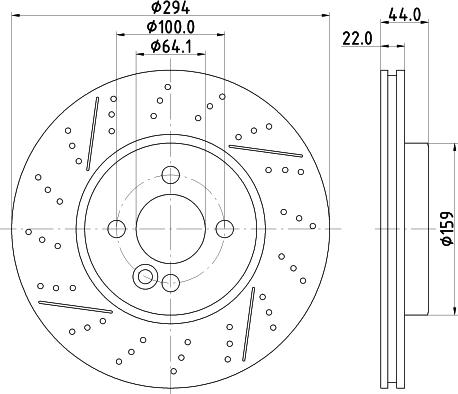 HELLA 8DD 355 123-611 - Brake Disc autospares.lv