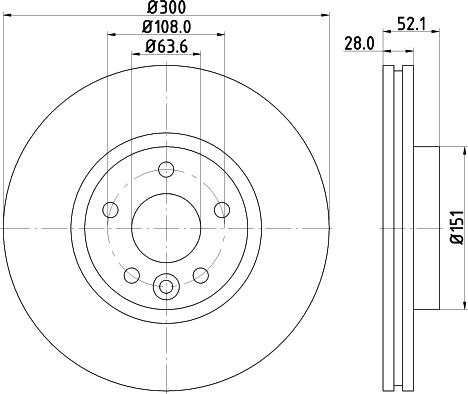 HELLA 8DD 355 116-221 - Brake Disc autospares.lv