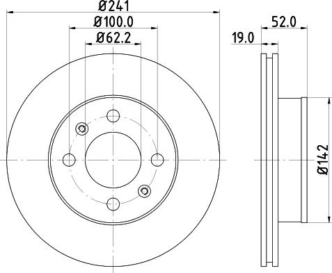 HELLA 8DD 355 110-641 - Brake Disc autospares.lv