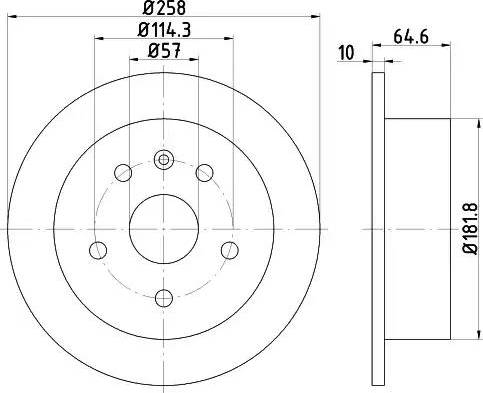 HELLA 8DD 355 110-681 - Brake Disc autospares.lv