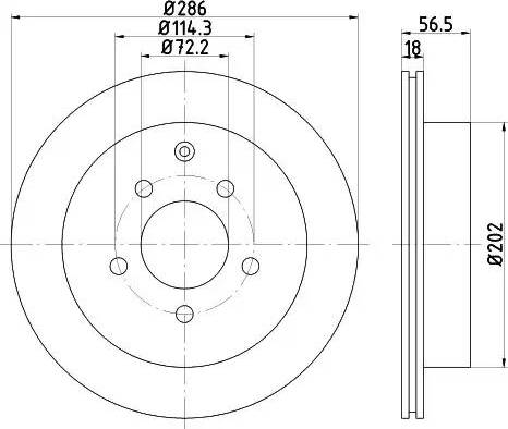 HELLA 8DD 355 110-851 - Brake Disc autospares.lv