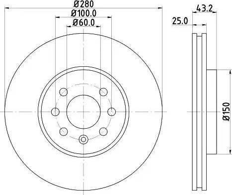 HELLA 8DD 355 110-741 - Brake Disc autospares.lv