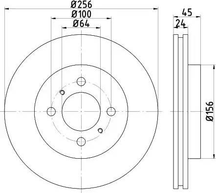 HELLA 8DD 355 111-541 - Brake Disc autospares.lv