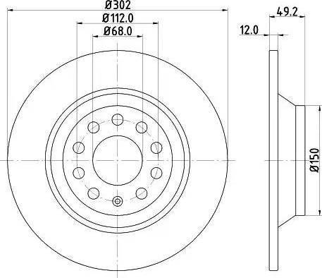 HELLA 8DD 355 122-141 - Brake Disc autospares.lv