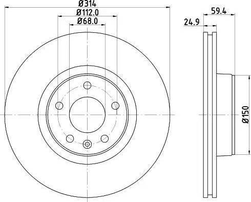 HELLA 8DD 355 111-111 - Brake Disc autospares.lv