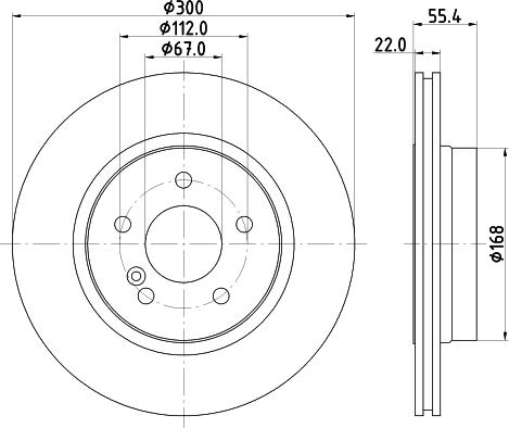 HELLA 8DD 355 111-852 - Brake Disc autospares.lv