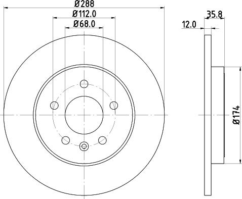 HELLA 8DD 355 111-811 - Brake Disc autospares.lv