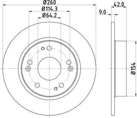 HELLA 8DD 355 114-321 - Brake Disc autospares.lv