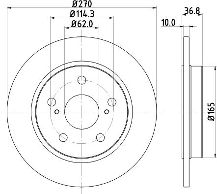 HELLA 8DD 355 118-971 - Brake Disc autospares.lv