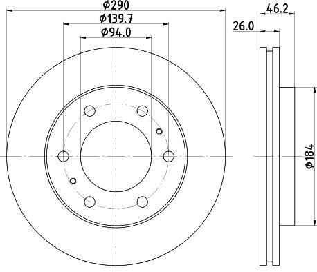 HELLA 8DD 355 118-631 - Brake Disc autospares.lv