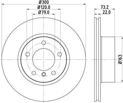 HELLA 8DD 355 121-551 - Brake Disc autospares.lv