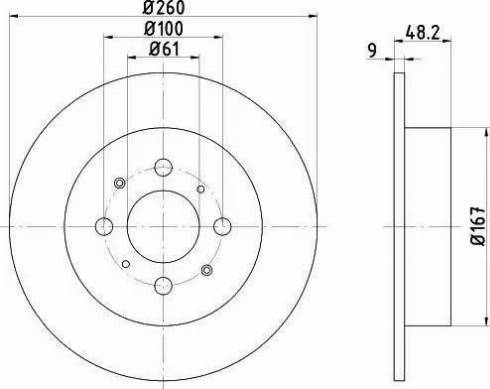 HELLA 8DD 355 110-341 - Brake Disc autospares.lv