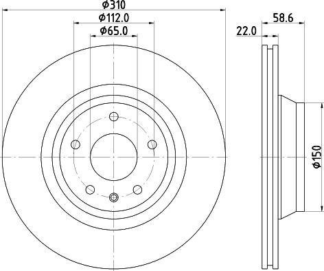 HELLA 8DD 355 113-982 - Brake Disc autospares.lv