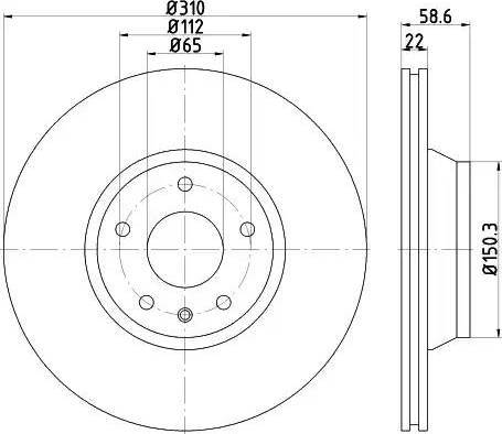 HELLA 8DD 355 122-151 - Brake Disc autospares.lv