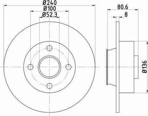 HELLA 8DD 355 113-481 - Brake Disc autospares.lv