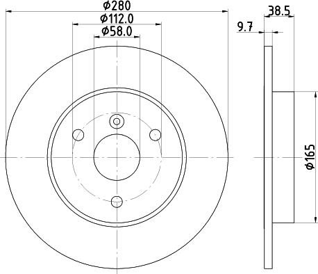 HELLA 8DD 355 113-561 - Brake Disc autospares.lv