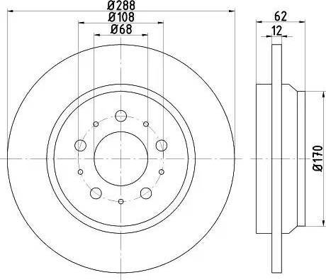 HELLA 8DD 355 113-021 - Brake Disc autospares.lv