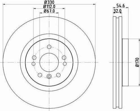 HELLA 8DD 355 121-171 - Brake Disc autospares.lv