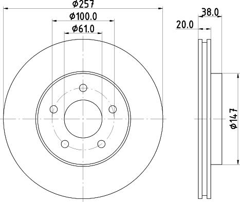 HELLA 8DD 355 113-351 - Brake Disc autospares.lv