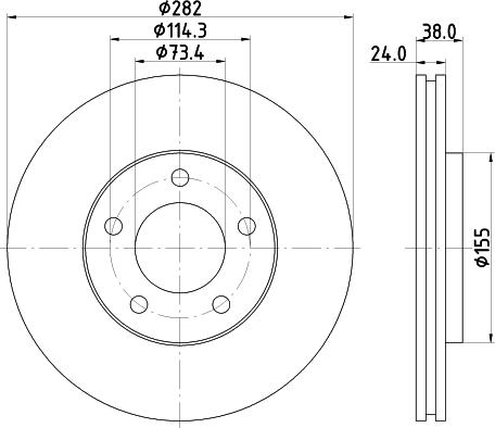 HELLA 8DD 355 113-381 - Brake Disc autospares.lv