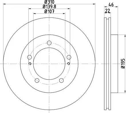 HELLA 8DD 355 112-991 - Brake Disc autospares.lv