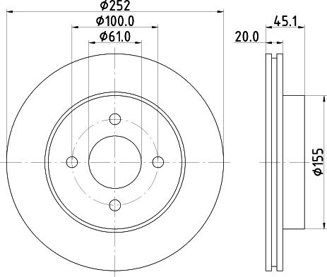 HELLA 8DD 355 112-961 - Brake Disc autospares.lv