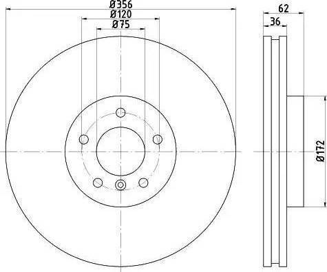 HELLA 8DD 355 112-681 - Brake Disc autospares.lv