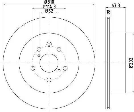 HELLA 8DD 355 121-961 - Brake Disc autospares.lv